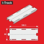 Hacker-Model MC24188 - H0 - Gerade Segment, 1-gleisig für Märklin, 188,3 mm (6 Stück)